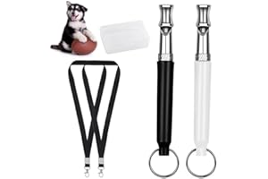 Ceeyoll 2 Piezas Silbato Perros Adiestramiento Silbato Perro Viene con Cordón de Nailon Silbato Antiladridos Adecuado para Adiestramiento de Perros y Silbato Antiladridos Silbatos de Ultrasonido