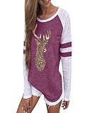 Camisa de Mujer Manga Larga Basica Mujer Casual Sudadera Manga Larga Cuello...