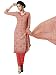 Fab Exclusive Beige & Red Colored Poly Crepe Suit RS.579.00