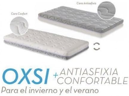 Ecus Oxsi Kids Oxygen High Resistance Cot Mattress with Zipped Edge, 120 x 60 cm + Free 2-in-1 Hypoallergenic Protector