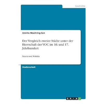Der Vergleich zweier Städte unter der Herrschaft der VOC im 16. und 17. Jahrhundert: Batavia und Malakka