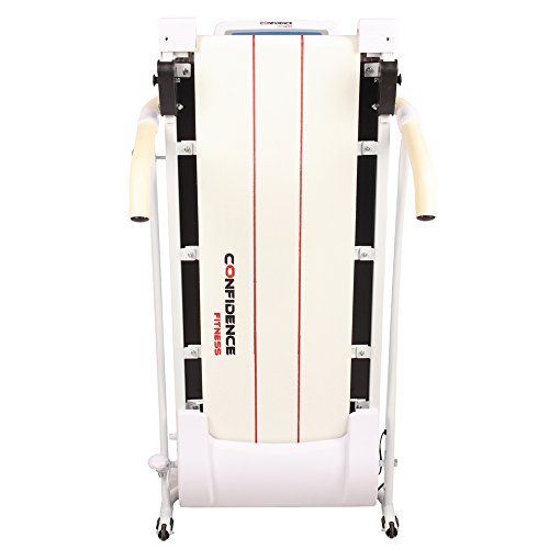 Confidence Power Trac Pro 735W Electric Motorised Treadmill Running Machine with 3 Manual Incline Settings WHITE