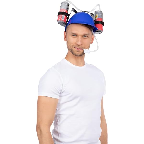 Relaxdays Pirate Party Beer Hat, Drinking Hat, Adult Headwear With Tube, Fun Drinking Game, Black - View #6
