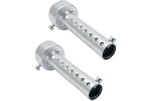 ‎TOTMOX TOTMOX Motorrad Auspuff Schalldämpfer 45MM Silber, 2 STÜCKE Universal Motorrad Auspuff Schalldämpfer DB Killer Kurzschalldämpfer
