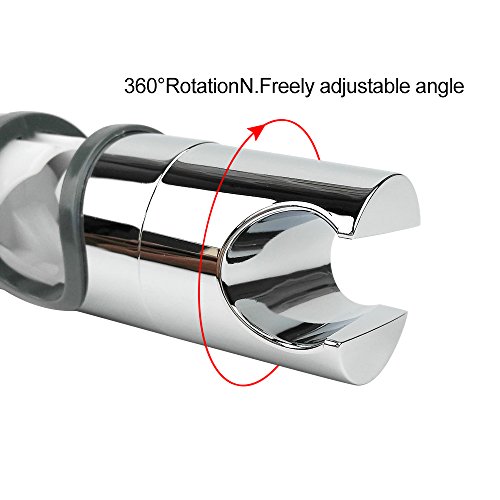 MINGOR Universal 21-25mm O.D. Verstellbare Handbrause Schienenkopf -Halterung Halter für Slide Bar Slider Clamp Badezimmer Ersatz, ABS verchromt - 2