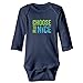 Produktbild Monicago Neugeborenes Baby Jungen Mädchen Babybody Langarm, Fashion Baby Infant Choose to Be Nice Long Sleeve Onesies Bodysuit Long Sleeve Onesies Outfits Navy