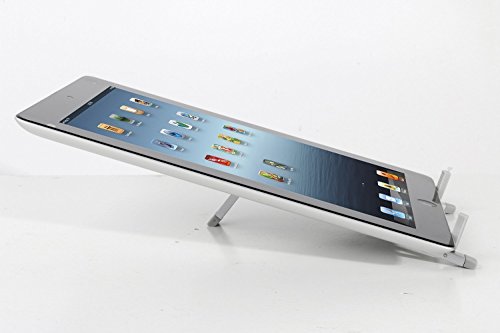 IBRA® Tablet PC und Netbook Metall Ständer, Tischständer passend für iPad 1 & 2, Galaxy Tab, Xoom, Optimus – Silber - 3