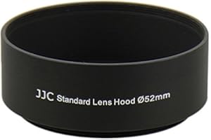 JJC Pare-soleil standard en métal pour appareil photo Nikon AF Nikkor 50 mm f/1.8D, Nikon AF Nikkor 50 mm f/1.4D, Canon EF-S 60 mm f/2.8 Macro USM DSLR et autres objectifs à filetage 52 mm