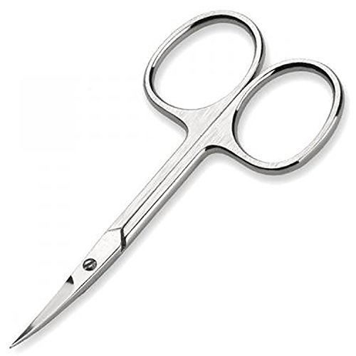 ARSUK Nickel Plated Hardened Stainless Steel Curved Cuticle Scissor 9.0 Cm-Manicure- Pedicure -Nail Scissor - Nail Files-Nail Nippers