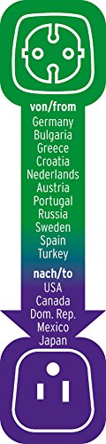 Brennenstuhl Reisestecker Adapter, Steckdosenadapter Reise (Für: USA Steckdose und Euro Stecker) Farbe: schwarz - 3