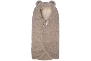 7 A.M. 7AM Enfant Nido Baby Blanket - Ultra Soft Luxury Baby Swaddle Blanket, Fleece Lined Warmer Winter Blanket for Newborn, Multi-Purpose Receiving Baby Blanket for Boy & Girl | (Oatmeal, 0-6M)