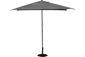Hespéride - Parasol Droit Soya Ardoise - 2,5x2,5m - Haute Protection UV, Toile Amovible Déperlante et Orientable - Structure Acier Traité Antirouille
