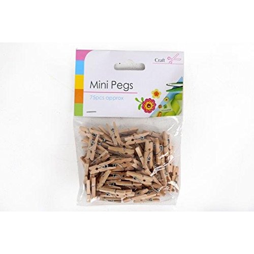 75 x kleinen Craft Mini Wäscheklammern aus Holz, Karte machen Kinder Craft Foto Clips