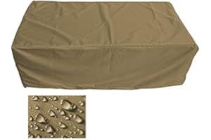 Holi Europe Premium Abdeckung für rechteckigen Esstisch, Gartentisch, für den Gebrauch im Freien, hochqualitative Schutzhülle für Gartenmöbel L 200cm x P 100cm x A 75cm beige
