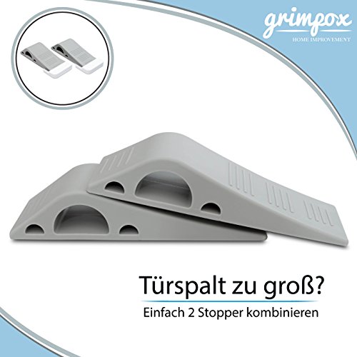Türstopper KingSize | Hochwertiger Türkeil für Heim und Büro | Set Gummi Türstopper mit Gratis Halterung | rutschfest auf allen Böden | auch für Fenster geeignet (2 Stück) - 3