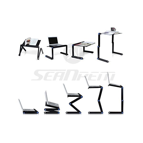 Upgrade Laptop Bed Tray Table w/ Mouse Pad 42 - 48CM, Adjustable Laptop Stand, Portable Standing Desk, With Foldable Legs, Foldable Sofa Breakfast Table, Notebook Stand Reading Holder For Couch Floor Kids - Price Xes - Image 6
