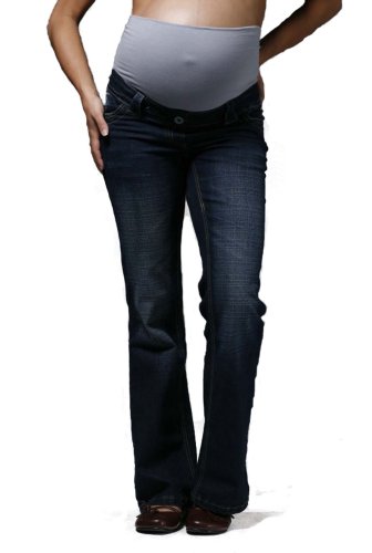 Indigo Maternity Jeans, UK Size 16 (XL), Petite length 28"