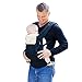 Bebamour Cotton Baby Carrier 4 in 1 Front and Back Carriers (Black)