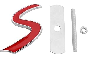 ATATMOUNT Decalcomania dell'emblema del Distintivo della griglia Anteriore del Metallo S 3D per Mini Cooper R50 R52 R53 R56 R57