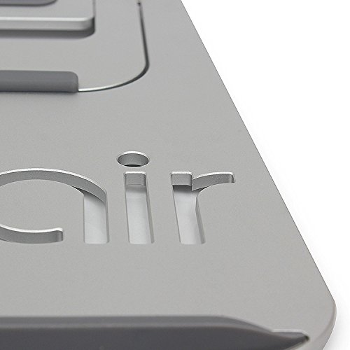 First2savvv JS-DNPB-11UFS06 grau Luxus Ergonomic Aluminium Portabler kühlend Ständer Laptopständer Notebookständer für 12″-17″ Laptops, Notebook PC, MacBook Pro & Air mit grün USB-Ventilator - 5