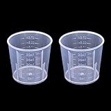 Tamaño: 20/30/50/100/250/300/500/1000 ml. 8 vasos de medición transparentes con marca de escala precisa, pueden satisfacer diferentes demandas.