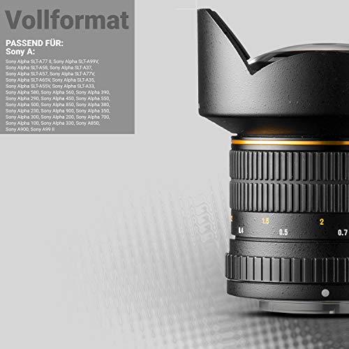 Walimex Pro 14 mm F/2.8 IF - Objetivo para cámara réflex Sony/Minolta (Enfoque Manual), Color Negro