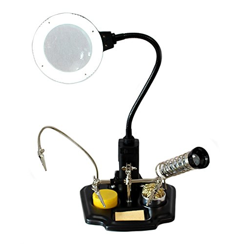 Helfende Hand Platinenhalter ZD-10Y mit LED Lupenleuchte Lötkolbenablage - 2