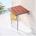 Produktbild Gxni Faltbarer Bad Duschsitz Stuhl Wandmontierter Klappsitz Stuhl Teak Holz Duschsitz Badezimmer Hocker - Schuh Bank und Rest Hocker