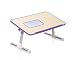 Produktbild LIAN-wall table Leichte Laptop-Tabelle, Laptop-Stand-Höhe und Winkel-justierbares faltbares Laptop-Bett-Behälter mit USB-Kühler-Notizbuch-Stand Schreibtische Workstations (Farbe : Purple)