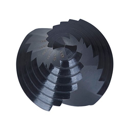 Fortag HSS- Stufenbohrer Profi Schälbohrer Stufenbohrer Konusbohrer Metallbohrer titannitriert Schälbohrersatz Hex Shank Pagoda Schäl-Bohrer Senker Set Bohreraufsatz Stufenbohrer-Satz Blechbohrer 10-45 mm - 3