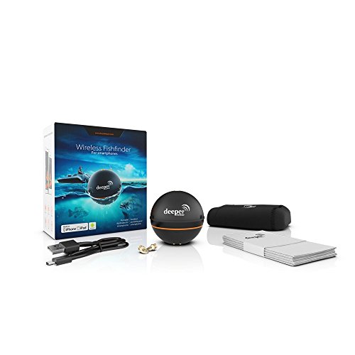 Deeper Fischfinder Friday Lab DP0H10S10 - smart portabler Bluetooth Angel Fishfinder mit App fÃ¼r Apple iphone ipad Smartphone und Tablet-PC fÃ¼r Android und iOS, schwarz
