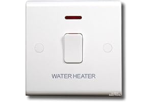 OKOIUM Deta S1391wh bipolaire commutateur de chauffage avec néon 20 Amp 'Chauffe-eau'