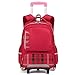 Produktbild XHHWZB Trolley Rucksack Elementary Middle School Rolling Bag Rädern wasserdichte Bookbag für Kinder Mädchen (Color : A)