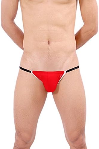 Xiondom Men's Sexy Low Waist Briefs Cotton Red Underwear