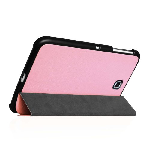 Fintie Samsung Galaxy Tab 4 8.0 Hülle Case – Ultra schlank superleicht Ständer Smart Shell Cover Schutzhülle Etui Tasche mit Auto Schlaf / Wach Funktion, Pink - 5