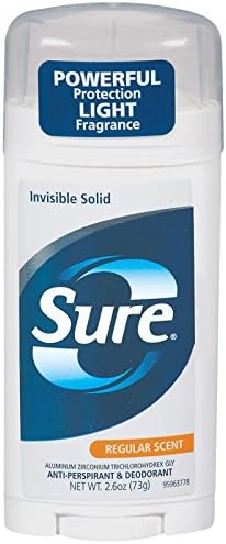 Sure Deodorant 2.6oz Invisible Solid Regular