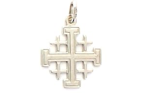 Palais du Rosaire Croix de Jerusalem en argent 14mm - Médaille et croix Argent - Culte Chrétien en Argent