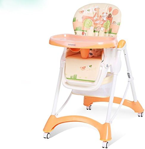 baby high chair Multi-function foldable baby high chair, orange portable can sit baby highchairchicco (size: 63 * 88 * 81--106cm) baby highchair chicco