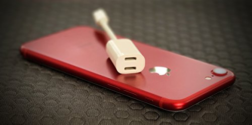 Gilsey Double 8 Pin zu 8 Pin Connector Splitter für iPhone 7 7 Plus Audio & Lade Adapter – telefonieren oder schauen Sie Filme während Sie Ihr iPhone 7 aufladen - 3