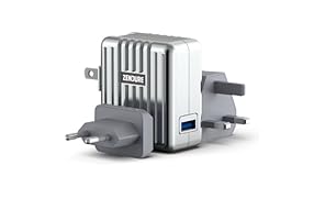 Zendure 18W 1-Port QC2.0 USB Ladegerät Adapter Netzteile mit EU/UK/US AC Weltreise Steckdosen, QuickCharge Technologie Ladegerät zum schnelleren Aufladen für iPhone, iPad, Samsung Galaxy, Nexus, HTC, Motorola, LG und weitere Smartphones/Handys, Tablets