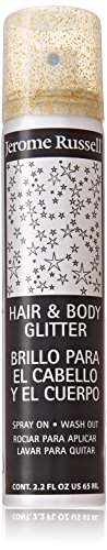Jerome Russell Hair and Body Glitter Spray Gold, 65 ml