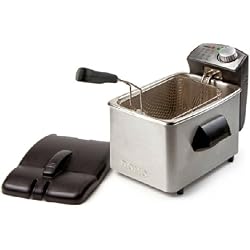 Domo DO-458FR DO458FR FRITEUSE INOX 4L, 3000 W, Noir, Argent