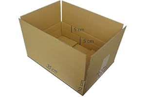 KARTONDEALER 50 Faltkartons Versandkartons Aussenmaß: 350x250x100 mm/Innenmaß: ca. 344 x 244 x 88 mm