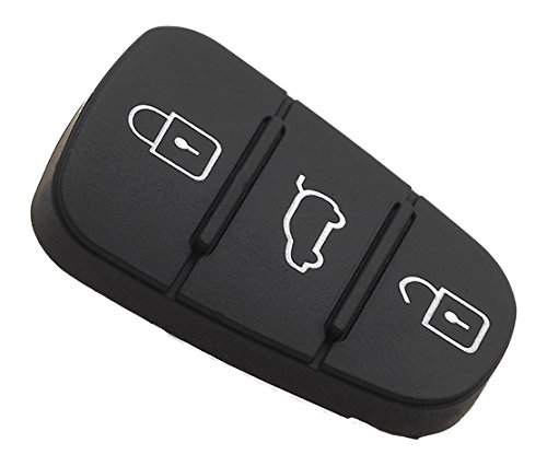 JONGO Bouton pour Coque de Clé 3 Boutons pour Carens, Picanto, Rio, Soul, Venga, Ceed, Optima, Pro Ceed, Sorento, Sportage