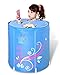 Produktbild Badewanne, Pools Thick Warm Start Erwachsener Folding aufblasbare Badewanne Barrel Kind Kunststoff-Brause Zylinder Domestic HotSauna Badewannen, blau, 68cm -,