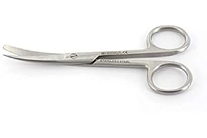 GIMA Forbici Chirurgiche Curve, Punte Alterne, Smussa/Acuta, Misura 14.5 cm, in Acciaio Inox