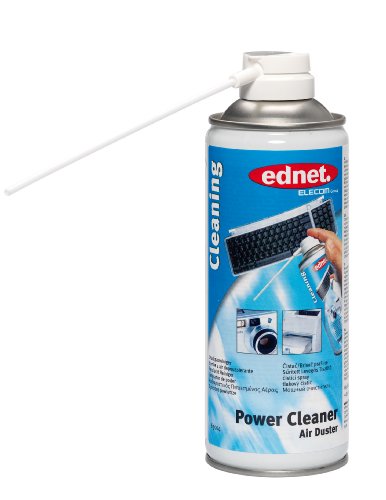 Ednet Druckluftspray zur Reinigung empfindlicher oder unzugänglicher Stellen an Computern, Tastaturen und übrigen Bürogeräten Inhalt: 400ml