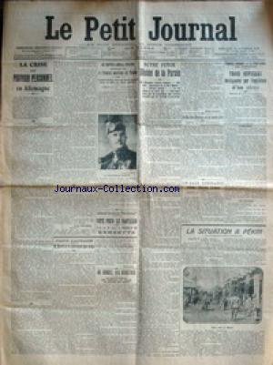 PETIT JOURNAL (LE) [No 323] du 18/11/1908 - LA CRISE DU POUVOIR PERSONNEL EN ALLEMAGNE - LE CONTRE-AMIRAL KRANTZ A L'HOPITAL DE TOULON - NOTRE FUTUR MUSEE DE LA PAROLE - ACCIDENT A LA PYROTECHNIE DE LORIENT - LE DUC DES ABRUZZES NE SE MARIE PLUS - UN FAUX REMBRANDT VENDU 250 MILLE FRANCS - LA SITUATION A PEKIN - VOTE POUR LE PANTHEON - GAMBETTA - AU CONSEIL DE MINISTRE - LE MAROC - LE REGIME DES MINES. en ligne