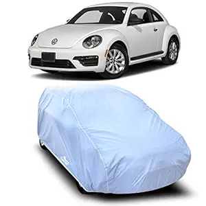 XGuard 100% Pure Polyester - Car Body Cover Compatible with Volkswagen Beetle Car Cover - UV Rays Reflective - Water Resistant (Dark Green with Mirror Pockets)