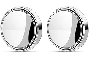 FLZONE Miroir d'angle Mort de Voiture,2 PCS Angle Mort de Voiture Classe HD Universel Etanche sans Cadre Réglable 360 ° Rotatif Maximiser la Vue Arrière Miroir de Recul Réfléchissant